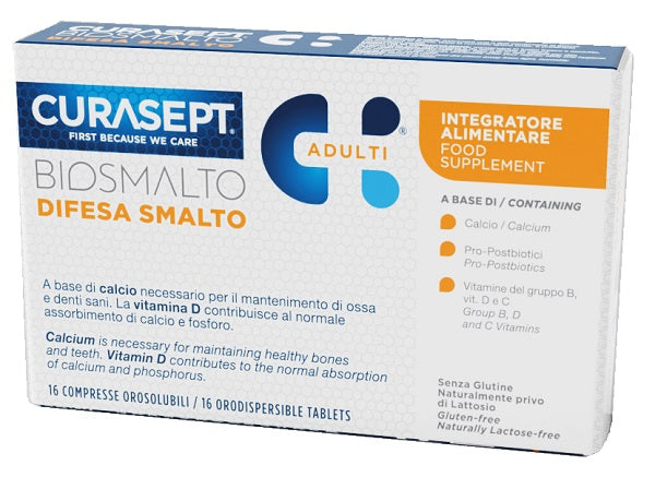 Curasept Biosmalto Difesa Smalto Adulti 16 Compresse Orosolubili - Lovesano 