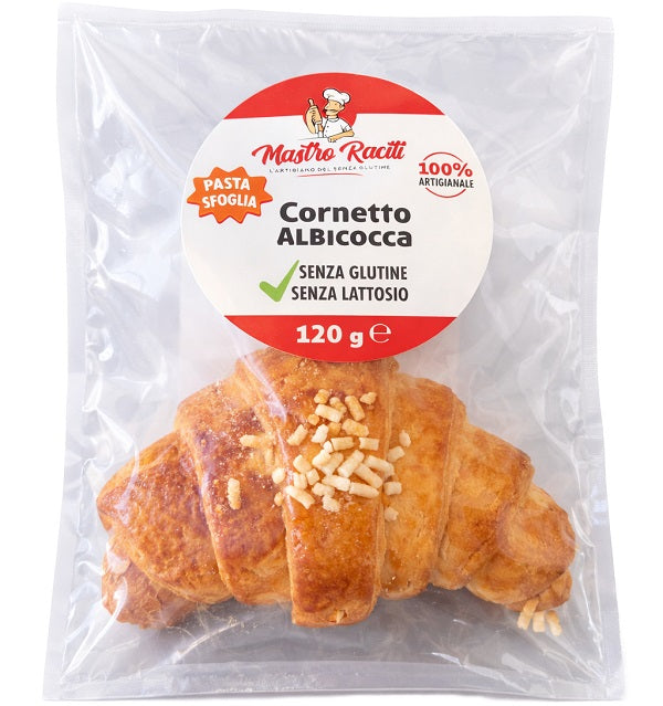 Mastro Raciti Cornetto Albicocca 120 G Senza Glutine Senza Lattosio