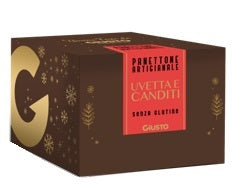 Giusto Senza Glutine Panettone Artigianale Con Uvetta E Canditi Di Arancia 600 G - Lovesano 