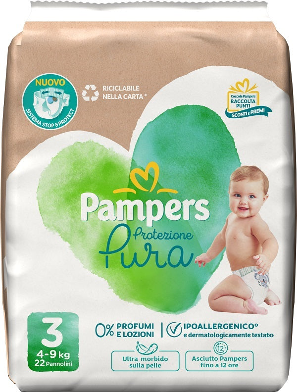 Pampers Protezione Pura Midi Pannolini 22 Pezzi - Lovesano 