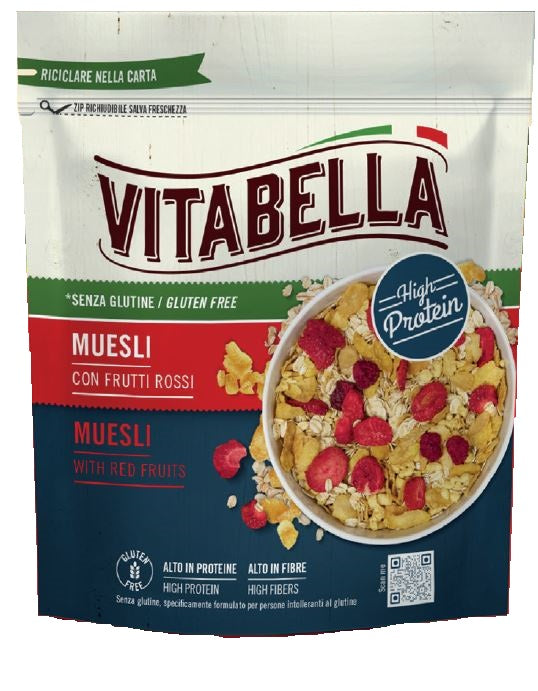 Vitabella Muesli Proteico Con Frutti Rossi 240 G - Lovesano 