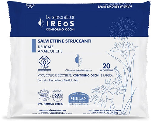 Ireos Salviettine Struccanti Delicati Analcoliche 20 Pezzi - Lovesano 