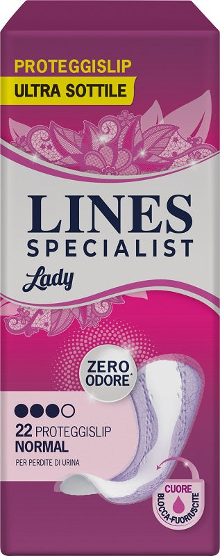 Proteggislip Per Incontinenza Urinaria Lines Specialist Lady Light Normal Ultra Sottile 22 Pezzi - Lovesano 