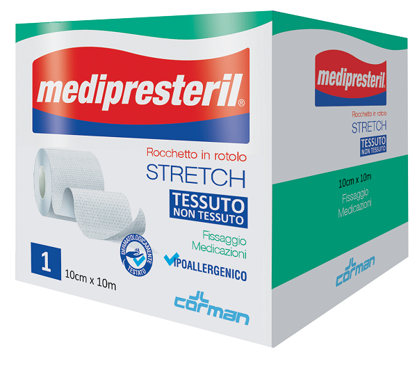 Medipresteril Rocchetto Rotolo Stretch Tessuto Non Tessuto 10 Cm X 1000 Cm - Lovesano 