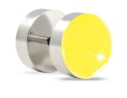ORECCHINO BOTTONE GIALLO/ARGEN - Lovesano 