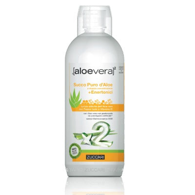 Aloevera2 Succo Puro D'aloe Doppia Concentrazione + Enertonici 1 Litro - Lovesano 