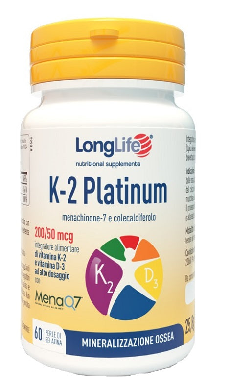 Longlife K 2 Platinum 60 Perle Di Gelatina Senza Glutine