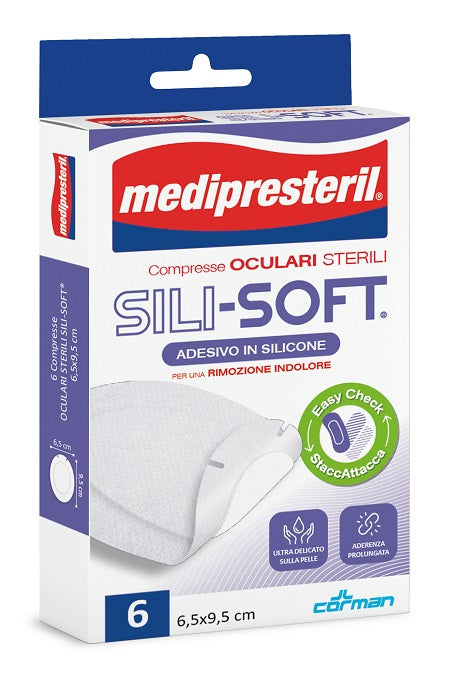 Medipresteril Compressa Oculare Adesive White Silicon 6 Pezzi - Lovesano 