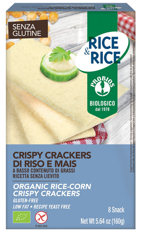 RICE & RICE Crispy Crackers Riso Mais 8x20g - Lovesano 