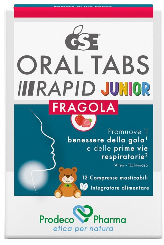 Gse Oral Tabs Rapid Junior Fragola 12 Compresse Masticabili - Lovesano 