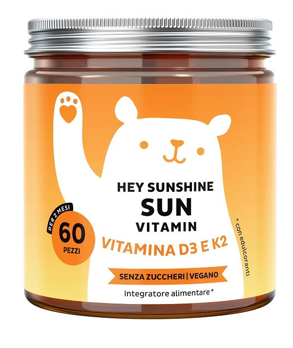 Bears With Benefits Hey Sunshine Sun Vitamin Con D3 60 Caramelle Gommose Con Edulcoranti Senza Zuccheri - Lovesano 