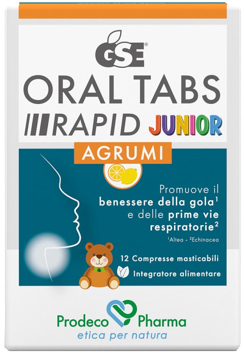Gse Oral Tabs Rapid Junior 12 Compresse Masticabili Da 1,5 G