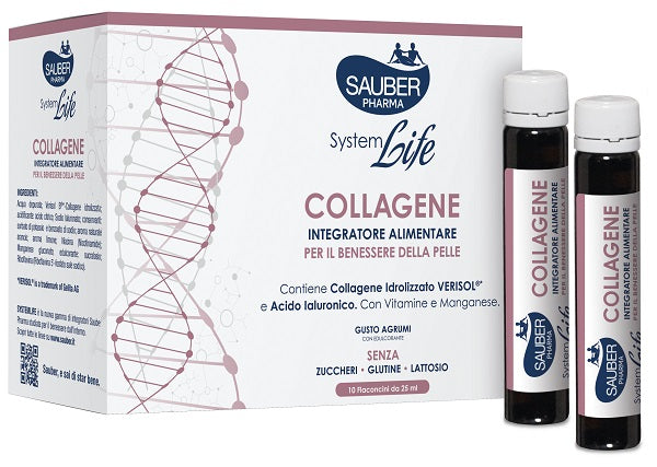 Sauber Systemlife Antieta' Collagene 10 Flaconcini Da 25 Ml - Lovesano 