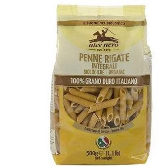 ALCE NERO Pasta Penne Rigate Integr.Bio 500g - Lovesano 