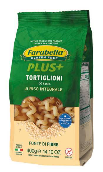 FARABELLA Pasta Tortiglioni Riso Intergrale 400g - Lovesano 