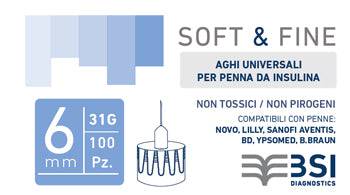 SOFT&FINE Ago Insulina 31g 6mm100pz - Lovesano 