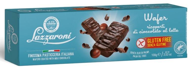 LAZZARONI Wafer Ricoperti di Cioccolato 100g - Lovesano 