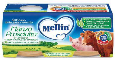 MELLIN Omo Manzo/Prosciutto 2x120g - Lovesano 