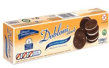 PIACERI MEDITERRANEI Biscotti Dobloni Dark 120g - Lovesano 