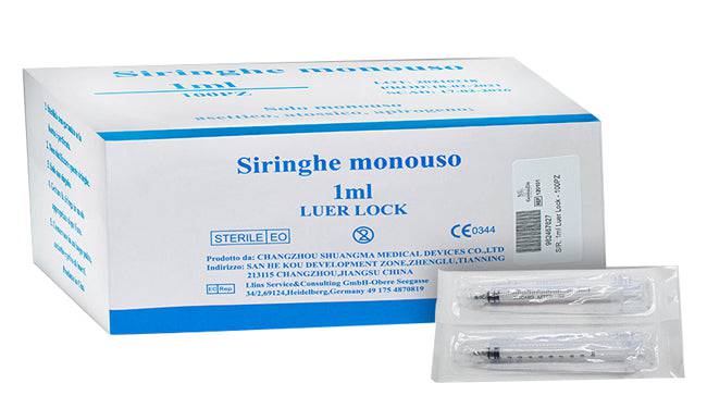 SIRINGA 1ML G25 LUER LOCK 100P - Lovesano 