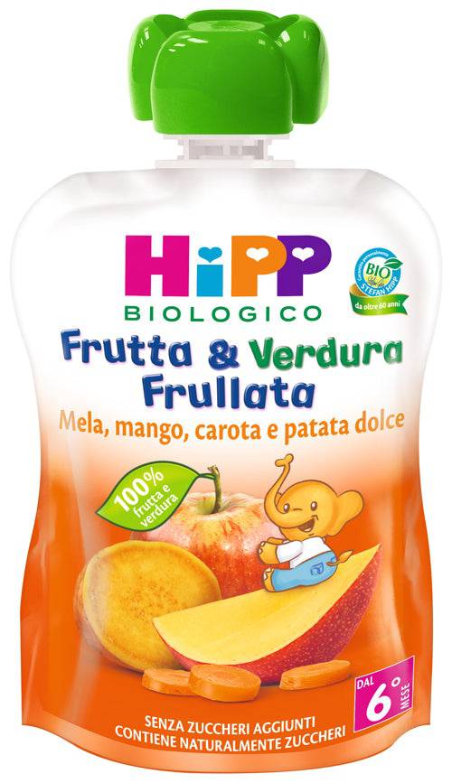 HIPP BIO Frutta & Verdura Mela Mango Carota 90g - Lovesano 