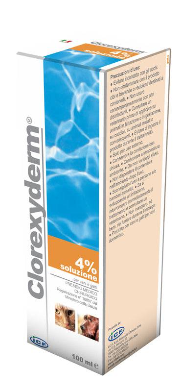 CLOREXYDERM SOL 4% 100ML VET - Lovesano 