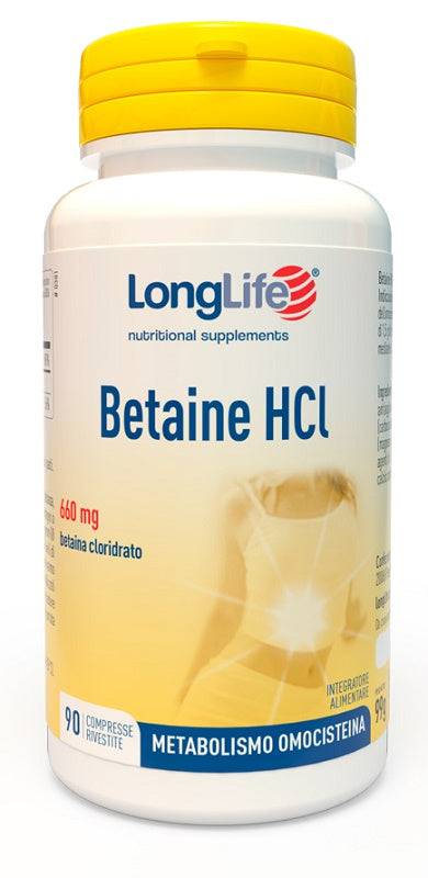 LONGLIFE BETAINE HCL 90CPR - Lovesano 