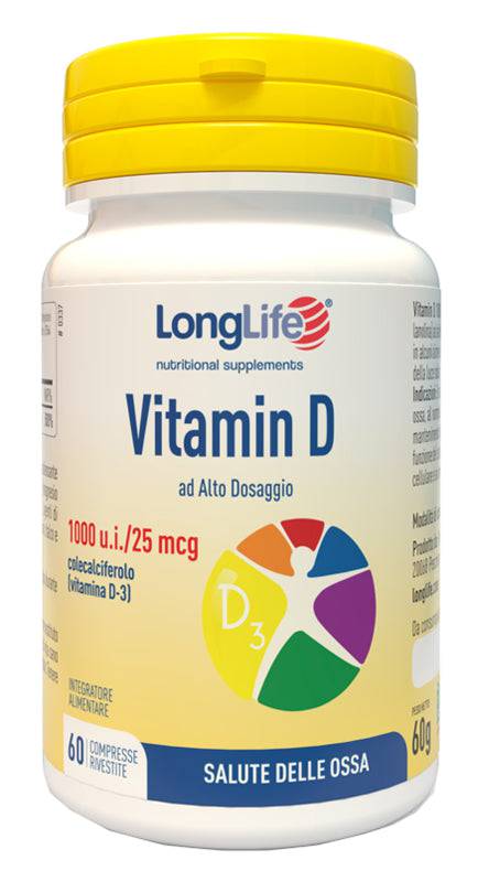 LONGLIFE VITAMIN D1000 60CPR - Lovesano 