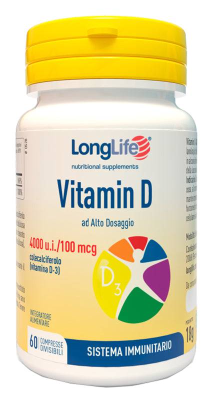 LONGLIFE VITAMIN D4000UI 60CPR - Lovesano 