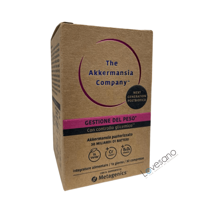The Akkermansia Company Gestione del peso - 30 compresse senza glutine - Lovesano 