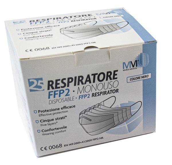 MUNUSMED Respiratore FFP2 Nera 25pz - Lovesano 