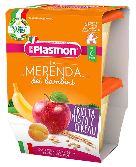 PLASMON Merenda Frutta Cereali 2x120g - Lovesano 