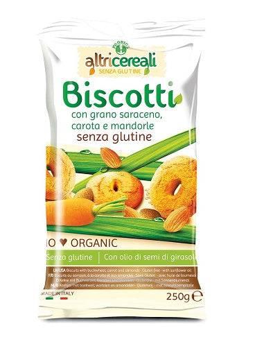 ALTRICEREALI Biscotti Saraceno Carote Mandorle 250g - Lovesano 