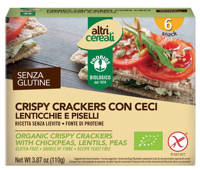 ALTRICEREALI Crispy Crackers Ceci Lentic. Pisel. 110g - Lovesano 