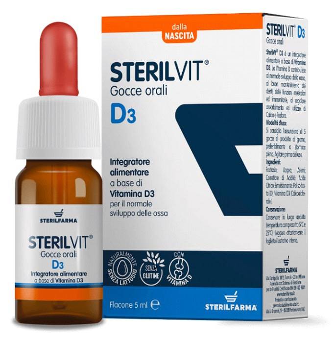 STERILVIT D3 GOCCE 5ML - Lovesano 